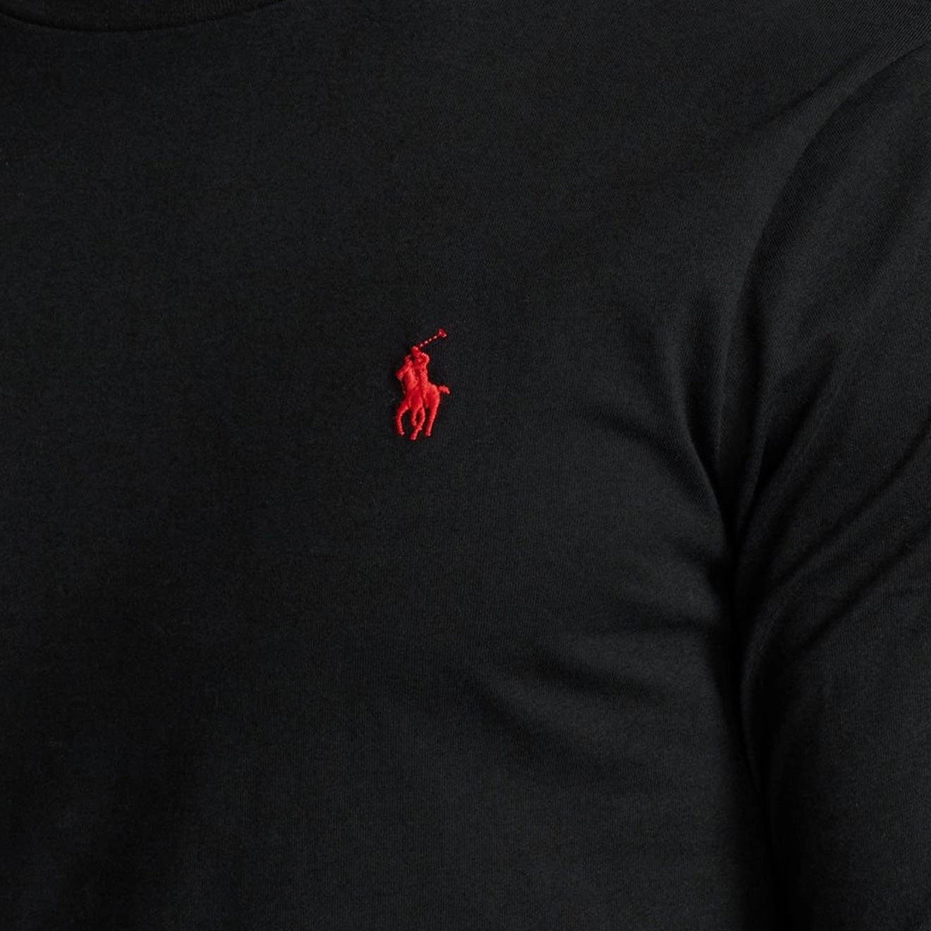 Big Savings Alert Polo Ralph Lauren Custom Slim Fit Cotton Ls T-Shirt Polo Black