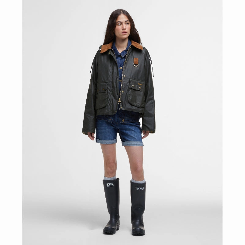 Special Surprise Sale Shop Hot Picks Barbour Erma Ladies Wax Jacket - Archive Olive/Ancient Tartan