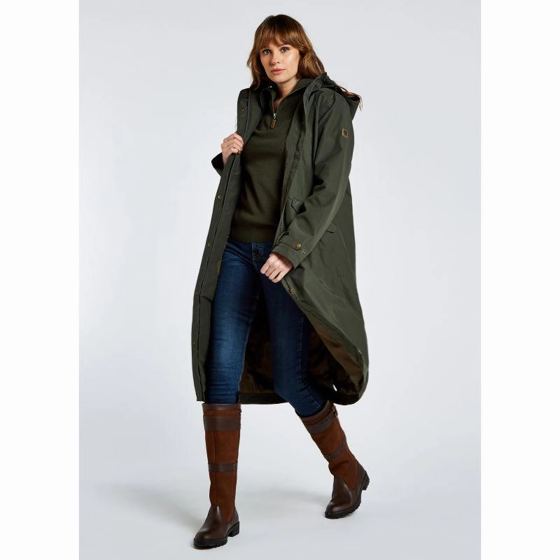 Dubarry Alderford Ladies Long Waterproof Coat - Pesto Special Deals Online