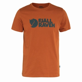 MustShop Sale Fjallraven Logo T-Shirt Terracotta Brown
