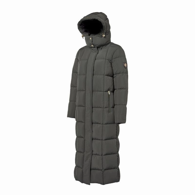 Price Drop Frenzy Clearance Steal Today Holland Cooper Carrington Longline Ladies Coat - Dark Olive