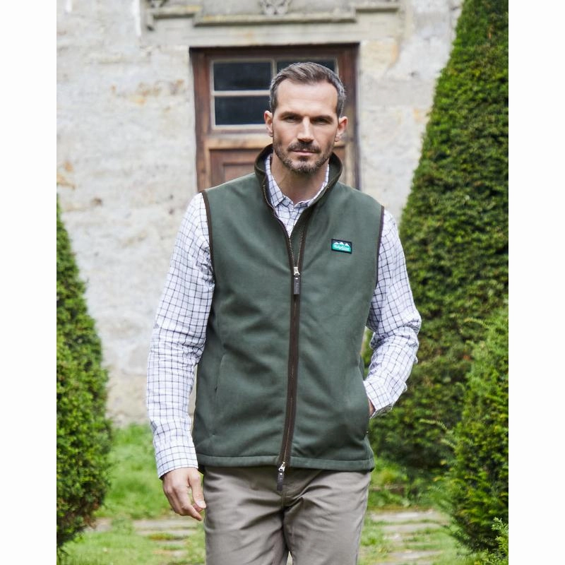 Today Only Discount Alert Ridgeline Monarch Mens Knitted Gilet - Deep Forest