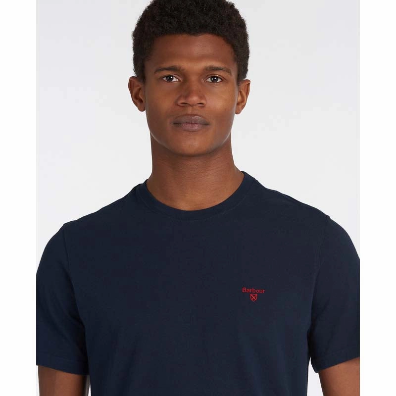 Barbour Essential Sports Mens T-Shirt - Navy Best Seller Discount