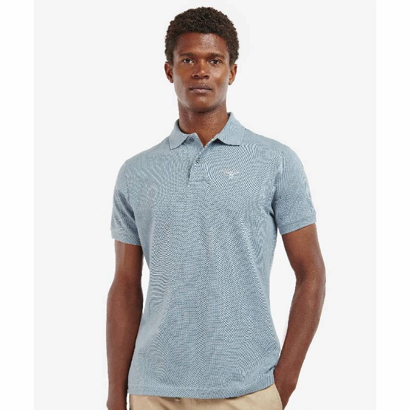 Barbour Original Sports Tailored Fit Mens Polo Shirt - Washed Blue Online Exclusive Offer New Arrival Discount