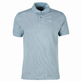 Shop Grab Offer Barbour Original Sports Tailored Fit Mens Polo Shirt - Washed Blue