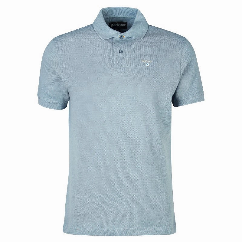 Shop Grab Offer Barbour Original Sports Tailored Fit Mens Polo Shirt - Washed Blue