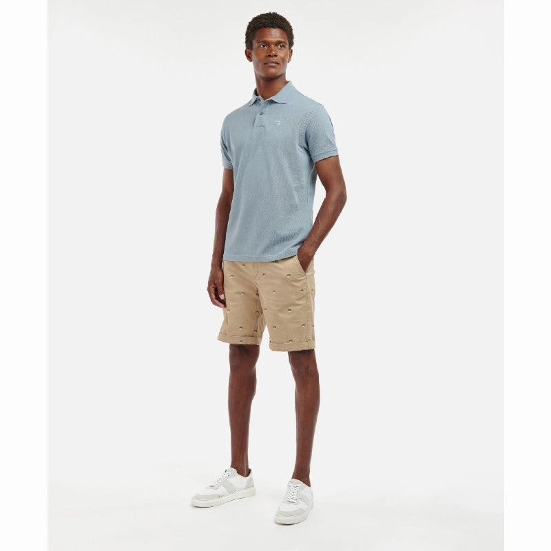 Barbour Original Sports Tailored Fit Mens Polo Shirt - Washed Blue Instant Hot Deal