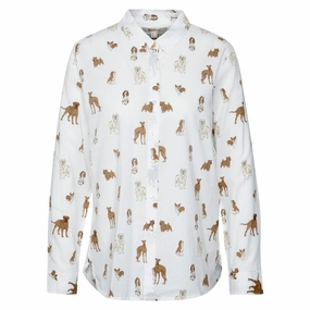 Barbour Safari Ladies Shirt - Dog Print Trending Savings Now
