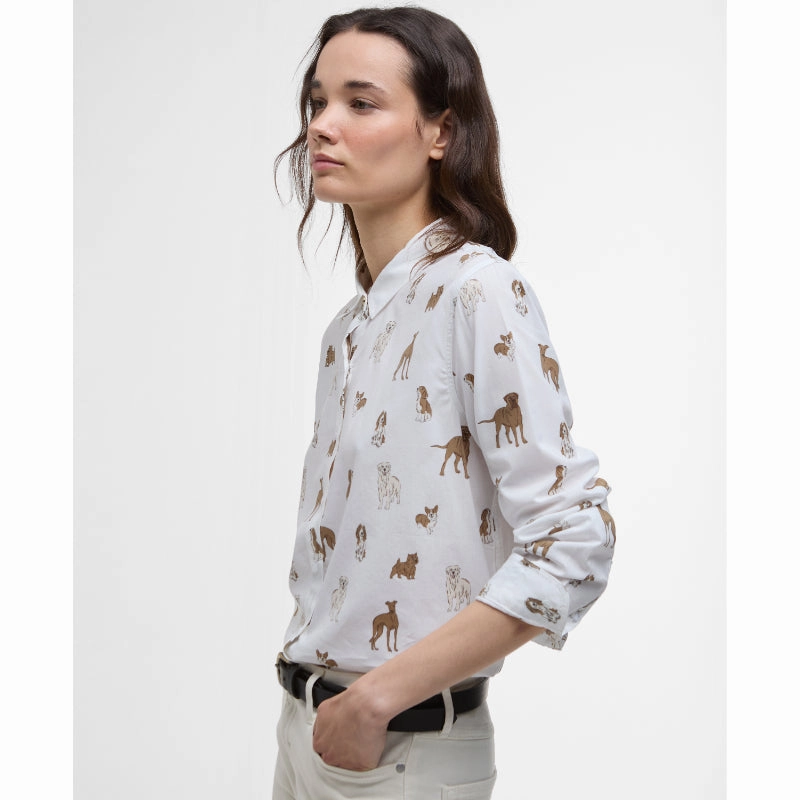 Barbour Safari Ladies Shirt - Dog Print Todays Hot Savings