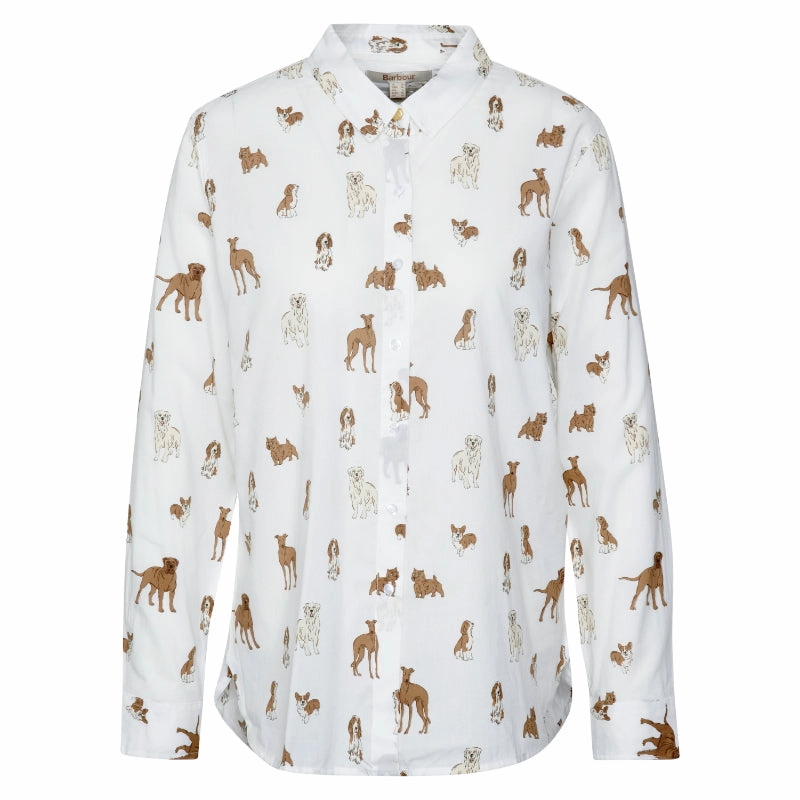 Barbour Safari Ladies Shirt - Dog Print Trending Savings Now
