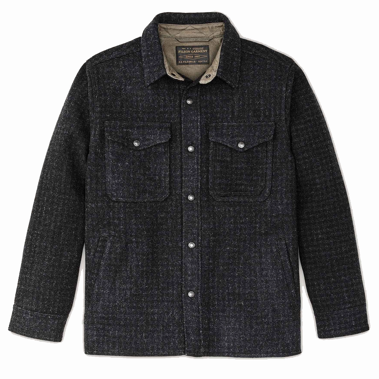 Special Price Offer Grab the Deal Now Filson Mackinaw Jac Shirt Black Marl Heather
