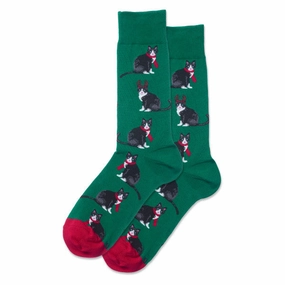 Hot Deals Today Men'S Reindeer Cat Crew Socks