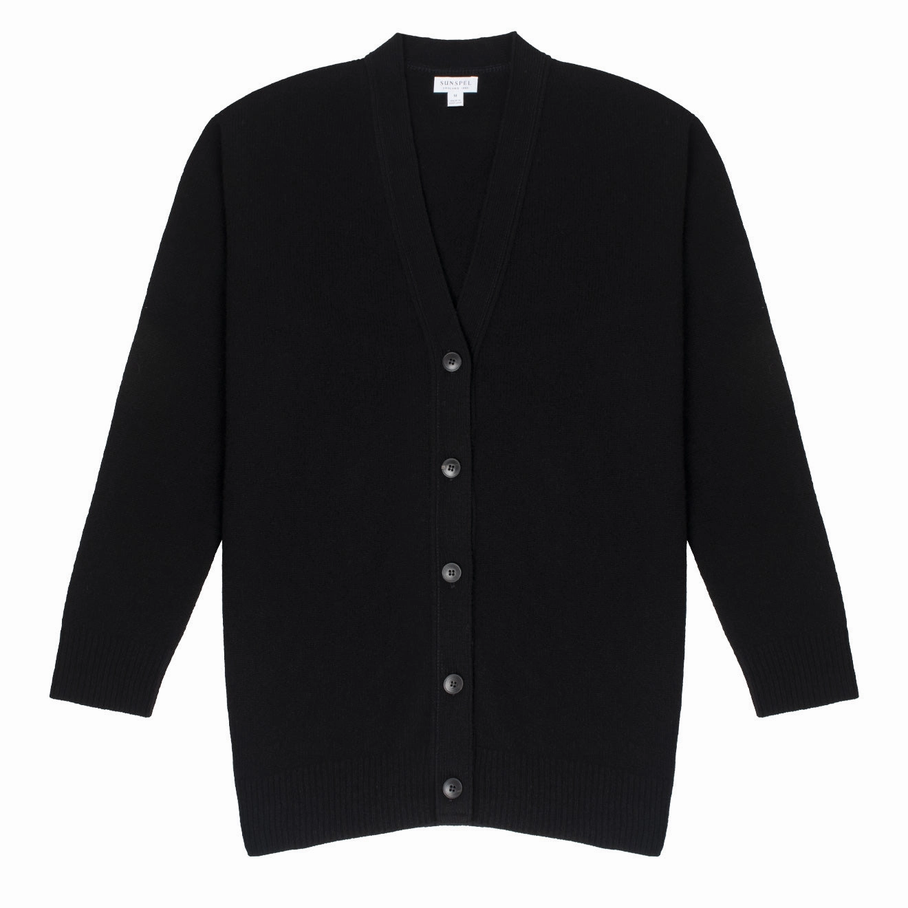 Limited Stock Offer Shop the Savings Now Sunspel Womens Lambswool Cardigan Black