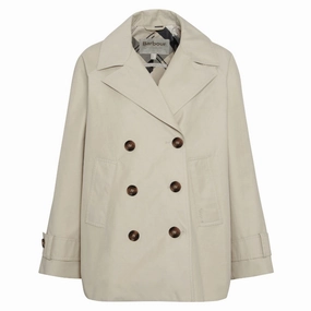 Trending Now Discount Barbour Maisy Ladies Showerproof Jacket - Light Sand/Safari Tartan