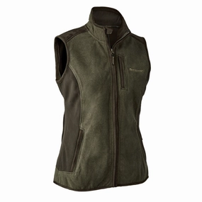 Exclusive Online Offer Gift Ideas Galore Deerhunter Womens Pam Bonded Fleece Waistcoat Graphite Green Melange