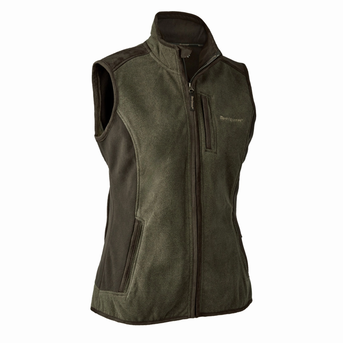 Deerhunter Womens Pam Bonded Fleece Waistcoat Graphite Green Melange Shop the Savings Now