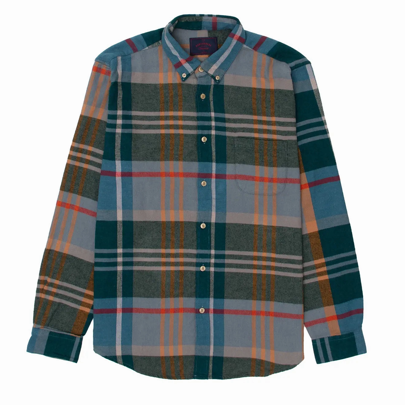 Portuguese Flannel Button Down Realm Shirt Light Blue Check Flash Deal Today Online Exclusive Steal