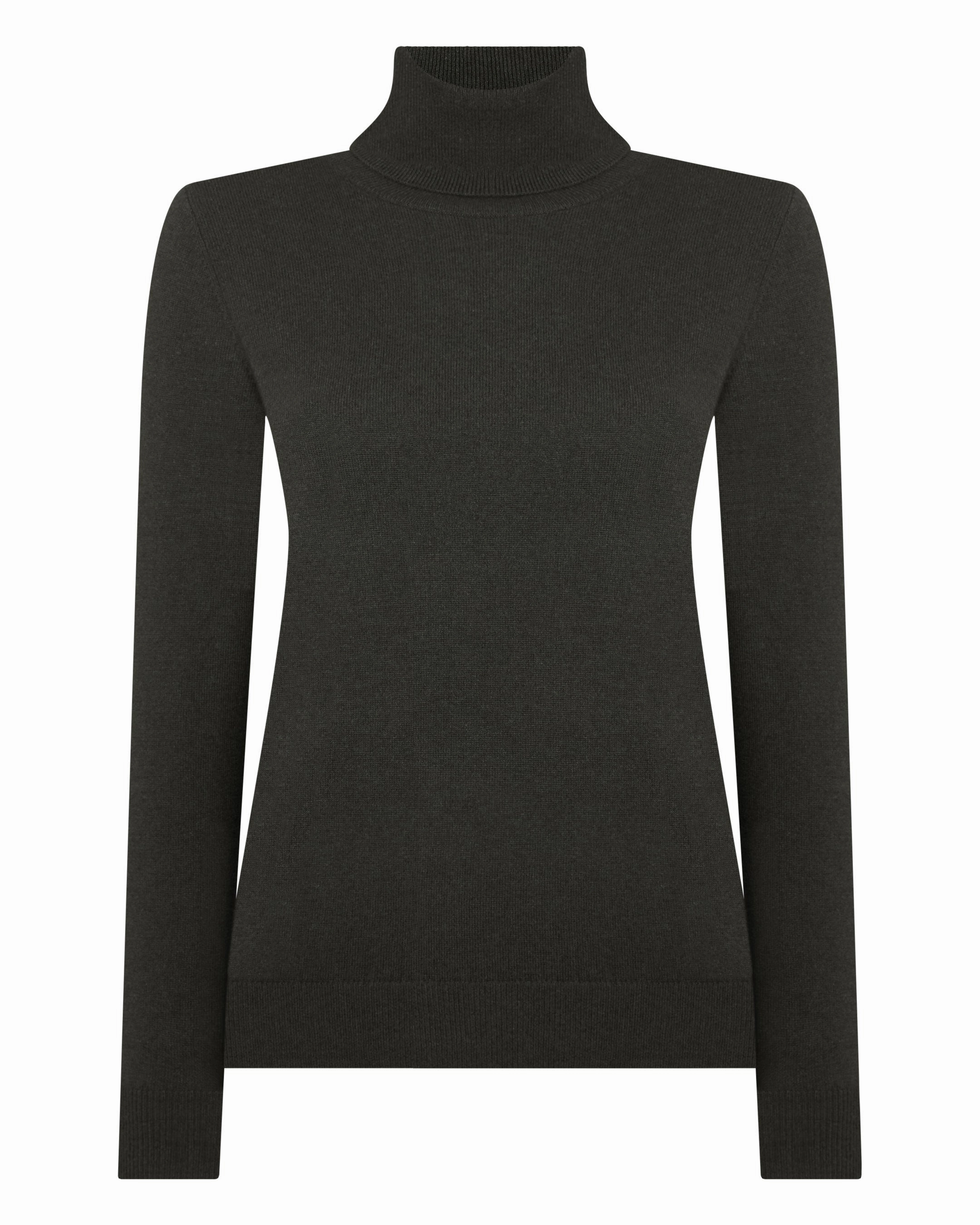 Women'S Luna Roll Neck Cashmere Jumper Arabica Khaki Green Today Only Offer Daily Special Offer