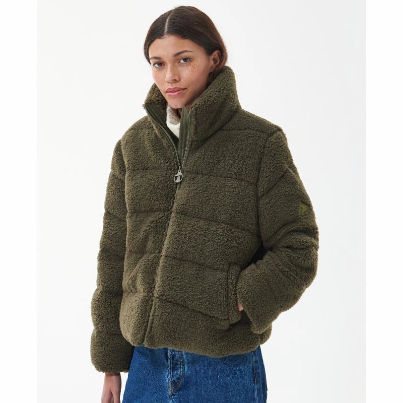 Barbour Lichen Ladies Quilted Jacket - Deep Olive Hot Offer Frenzy Shop Grab Offer
