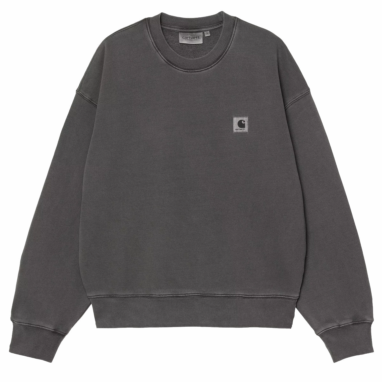 Big Price Drop Gift Sale Event Carhartt Wip Womens Nelson Sweatshirt Graphite Garment Dyed