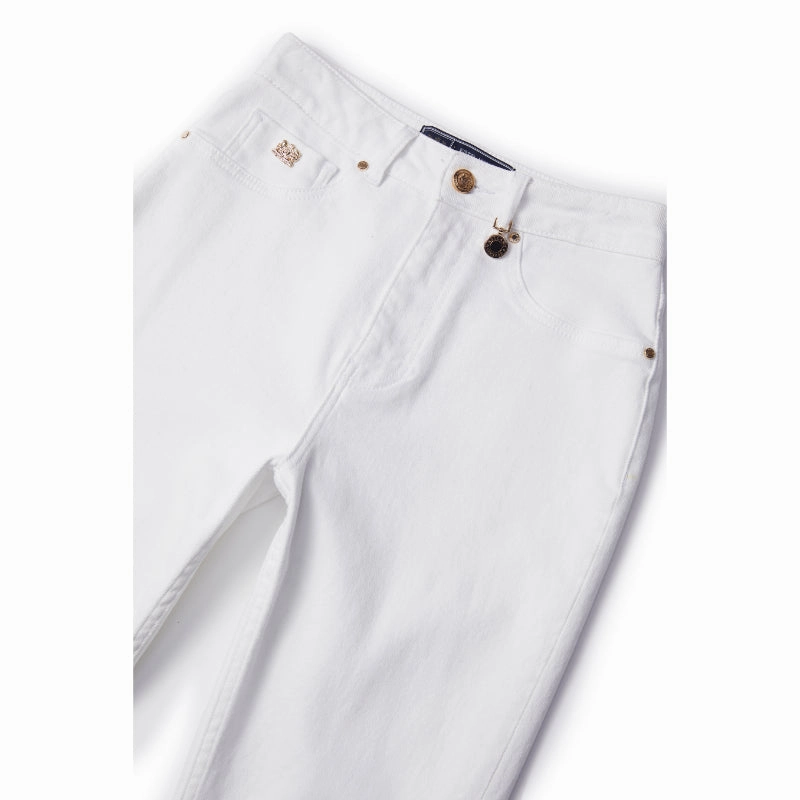 Limited Time Offer Holland Cooper High Rise Ladies Slim Jeans - White
