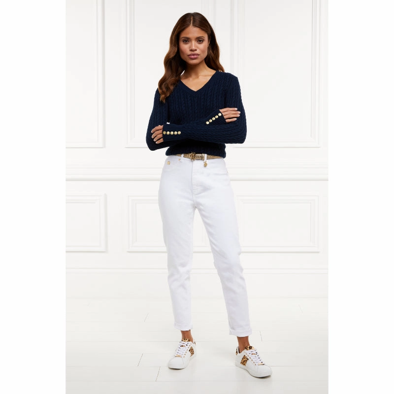 Flash Offer Today Holland Cooper High Rise Ladies Slim Jeans - White