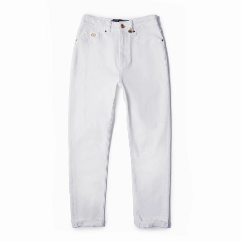 Holland Cooper High Rise Ladies Slim Jeans - White Grab It Before Gone Shop the Best Deals