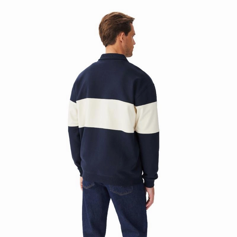 R.M.Williams Heritage Mens 1/4 Zip Sweatshirt - Navy Big Savings Alert Dont Miss Big Savings
