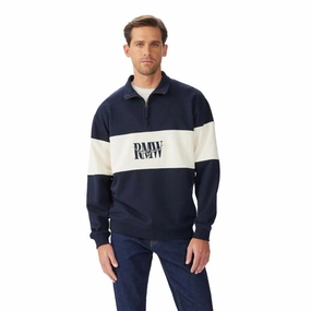 Shop the Savings Flash Sale Alert Now R.M.Williams Heritage Mens 1/4 Zip Sweatshirt - Navy