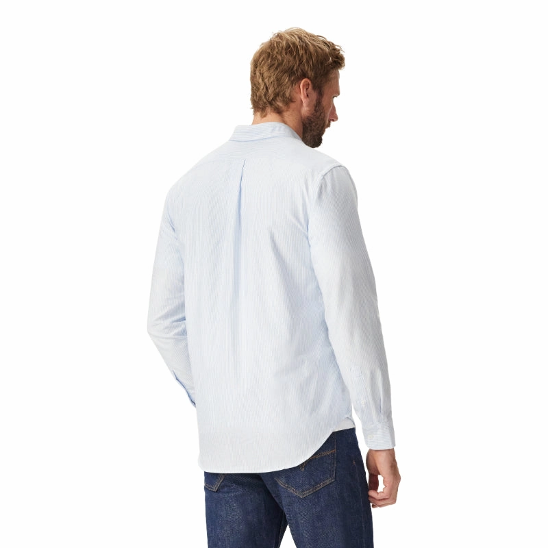 Grab the Deal Now Hot Discount Deal R.M.Williams Regular Button Down Collar Mens Shirt - Blue/White