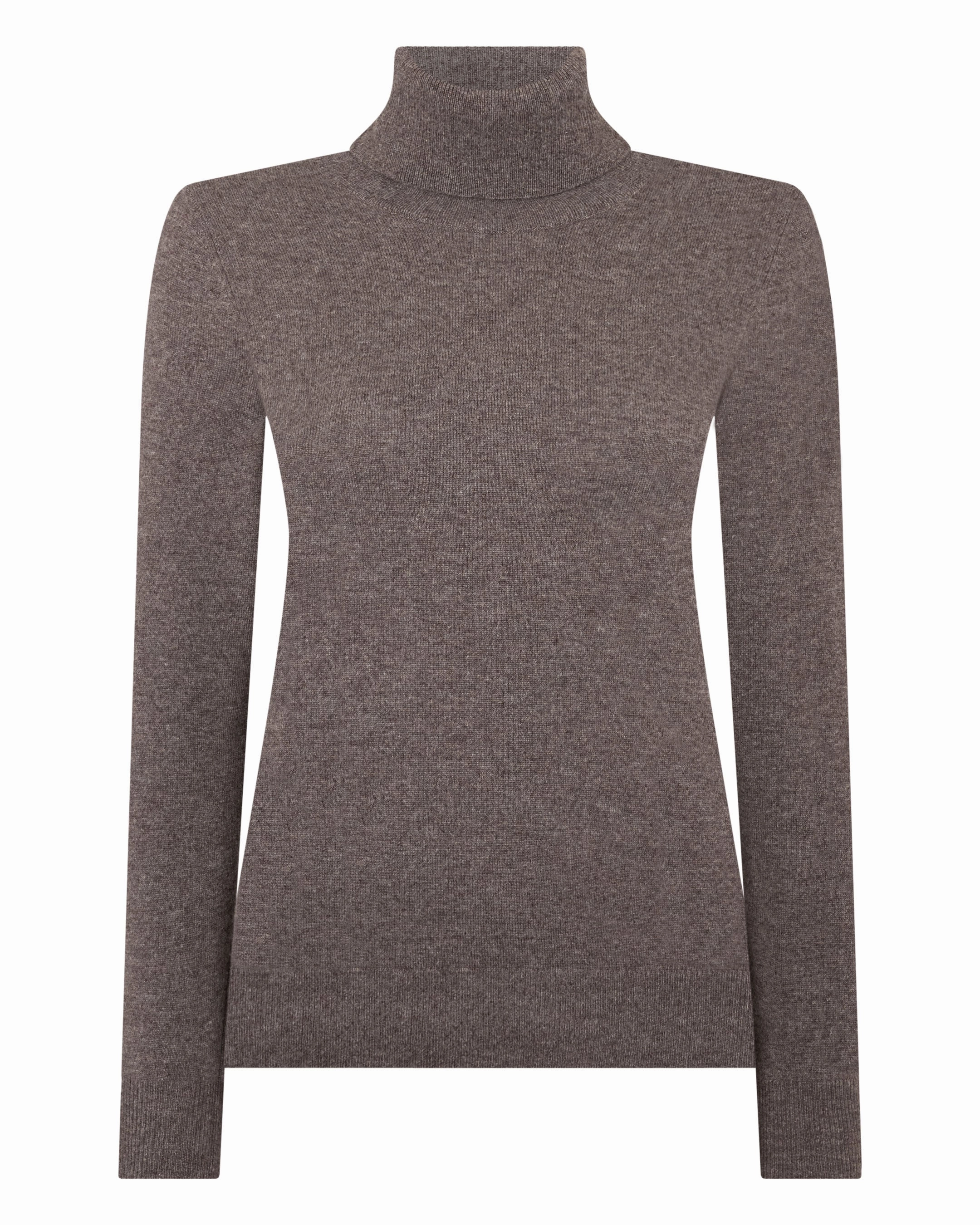 Women'S Luna Roll Neck Cashmere Jumper Otter Brown Trending Deals Today Clearance Sale