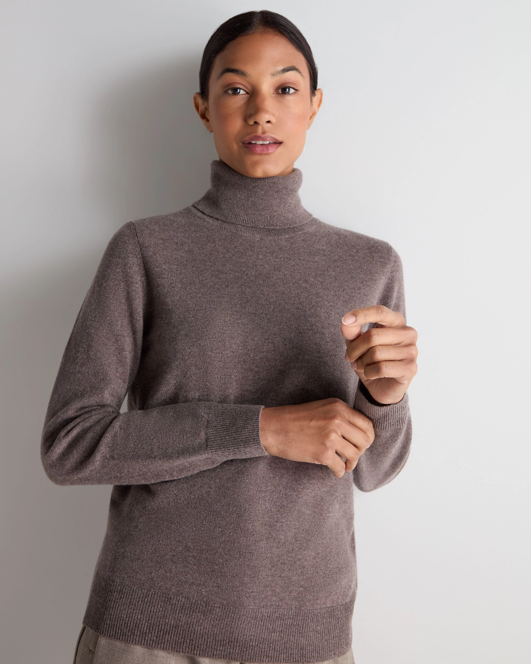 Save Big Online Dont Miss These Savings Women'S Luna Roll Neck Cashmere Jumper Otter Brown