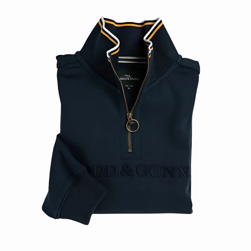 Rodd & Gunn Alford Forest Mens 1/4 Zip Jumper  - Midnight Big Savings Today