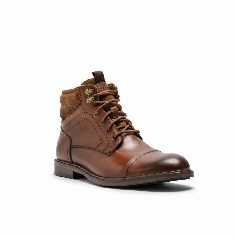 Todays Best Deal Rodd & Gunn Dunedin Leather Mens Military Boot - Tan Burnish