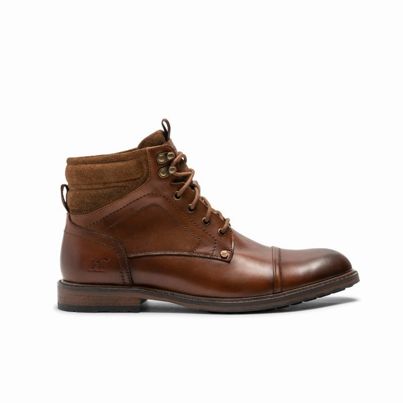 Rodd & Gunn Dunedin Leather Mens Military Boot - Tan Burnish Surprise Discount Today