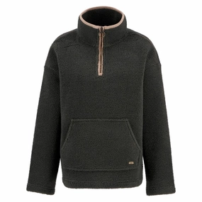 Hot Pick Deal Barbour Bamburgh Ladies 1/4 Zip Fleece Jumper - Olive