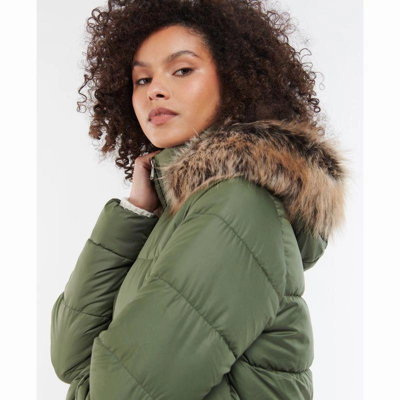 Clearance Event Today Save Today Only Barbour Francesca Ladies Quilted Jacket - Winterpine/Mono Tartan