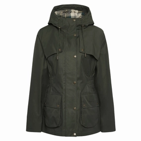 Barbour Maple Ladies Waterproof Jacket - Olive/Ancient Tartan Limited Offer Alert MustShop Sale