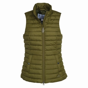 Shop Save Big Mega Discount Event Barbour Morwick Ladies Quilted Gilet - Dark Moss
