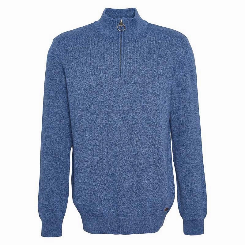 Trending Deals Today Online Exclusive Offer Barbour Whitfield Half Zip Mens Jumper - Navy