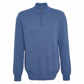 Trending Deals Today Online Exclusive Offer Barbour Whitfield Half Zip Mens Jumper - Navy