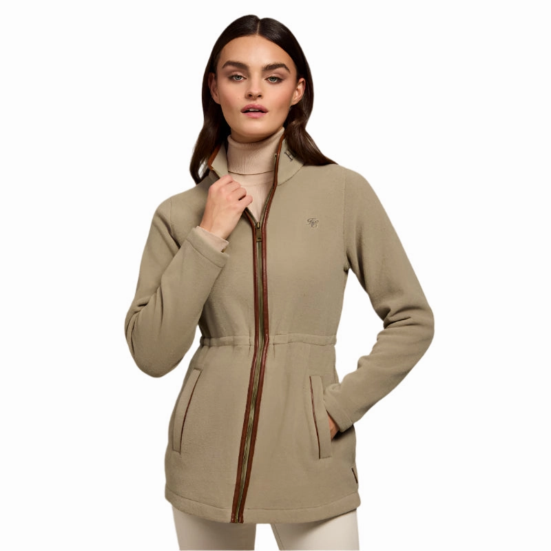Holland Cooper Country Longline Ladies Fleece Jacket - Sage Online Exclusive Deal