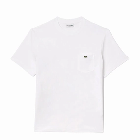 Shop the Savings Lacoste Cotton T-Shirt With Breast Pocket White