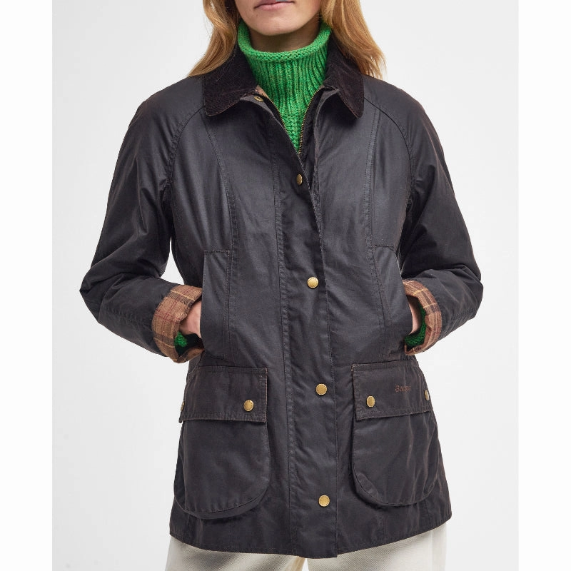 Save Today Only Barbour Beadnell Ladies Wax Jacket - Rustic