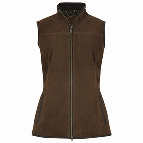 Best Seller Deal Dubarry Kingston Ladies Leather Gilet - Walnut