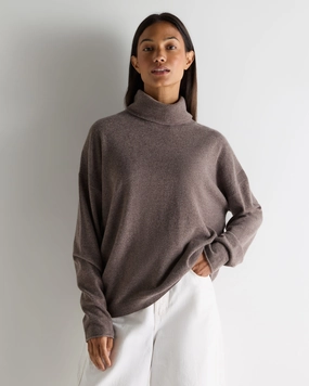 Grab It Before Gone Special Occasion Discount Women'S Victoria Turtle Neck Cashmere Jumper Otter Brown