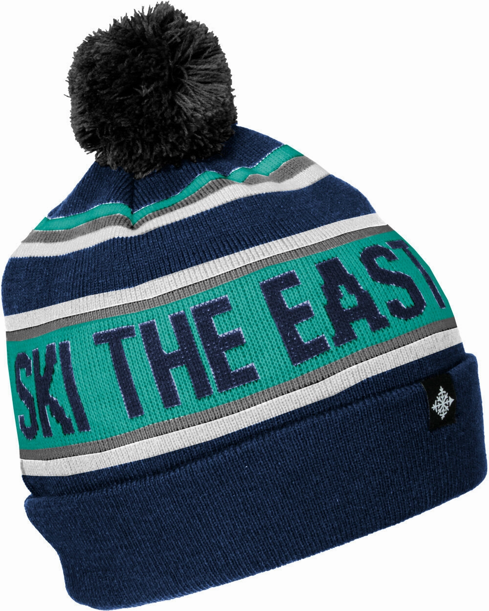 Youth Tailgater Pom Beanie - Frozen Waterfall Shop Save Big