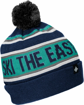 Youth Tailgater Pom Beanie - Frozen Waterfall Shop Save Big