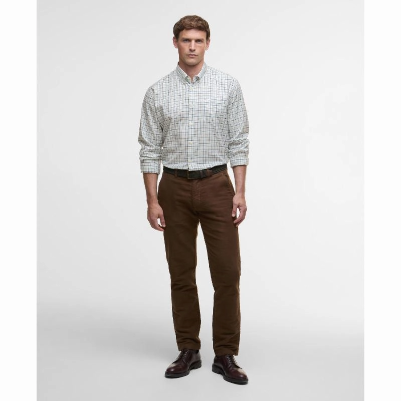 MustHave Steals Hot Pick Sale Barbour Ashton Tattersall Regular Fit Mens Shirt - Mallard Green