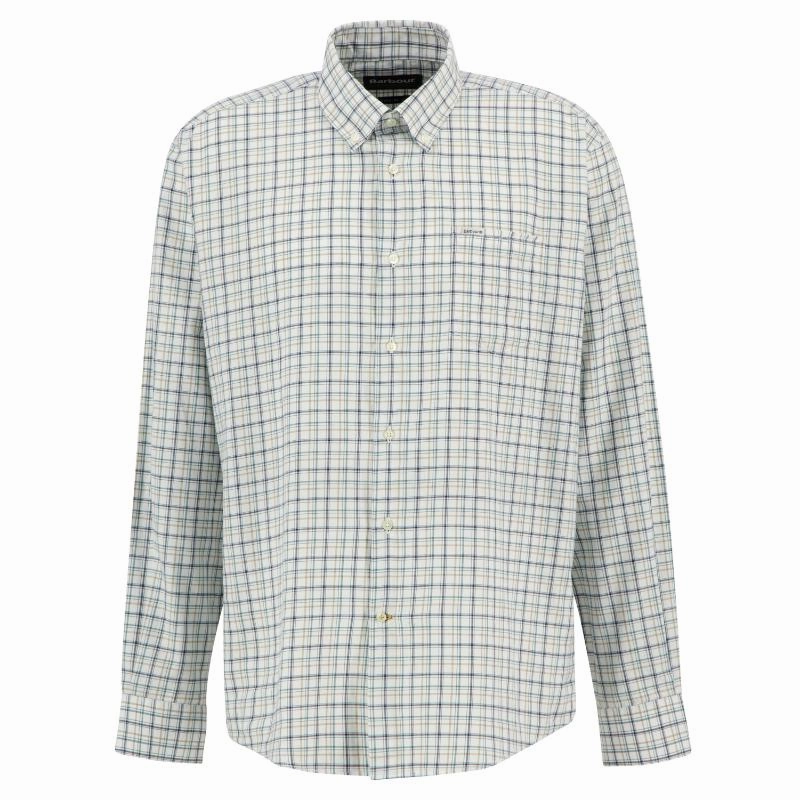 Dont Miss These Savings Today Only Savings Barbour Ashton Tattersall Regular Fit Mens Shirt - Mallard Green